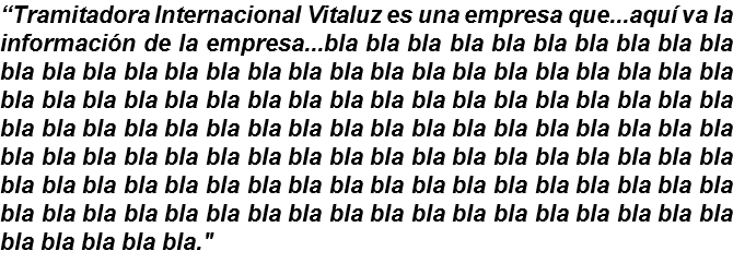 “Tramitadora Internacional Vitaluz es una empresa que...aquí va la información de la empresa...bla bla bla bla bla bla bla bla bla bla bla bla bla bla bla bla bla bla bla bla bla bla bla bla bla bla bla bla bla bla bla bla bla bla bla bla bla bla bla bla bla bla bla bla bla bla bla bla bla bla bla bla bla bla bla bla bla bla bla bla bla bla bla bla bla bla bla bla bla bla bla bla bla bla bla bla bla bla bla bla bla bla bla bla bla bla bla bla bla bla bla bla bla bla bla bla bla bla bla bla bla bla bla bla bla bla bla bla bla bla bla bla bla bla bla bla bla bla bla bla bla bla bla."